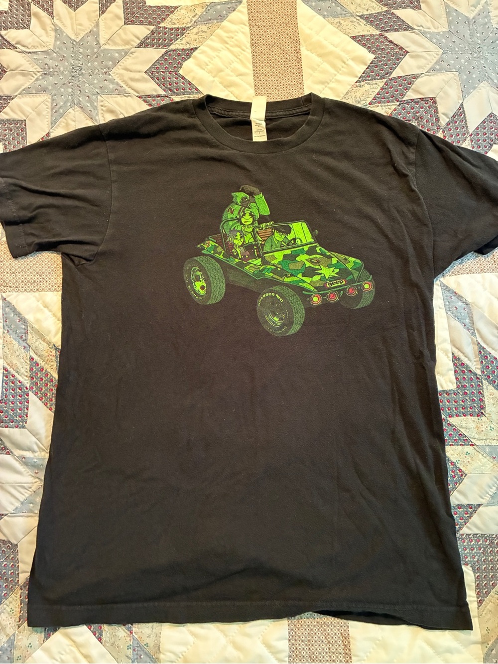 Black Gorillaz Geep T-Shirt Band Graphic